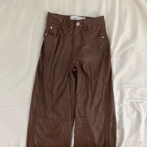 bershka faux leather pants, size xs